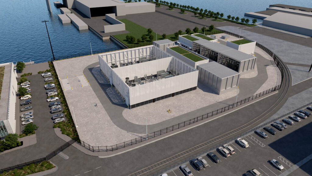 Rendering of the substation in Sunset Park, Brooklyn